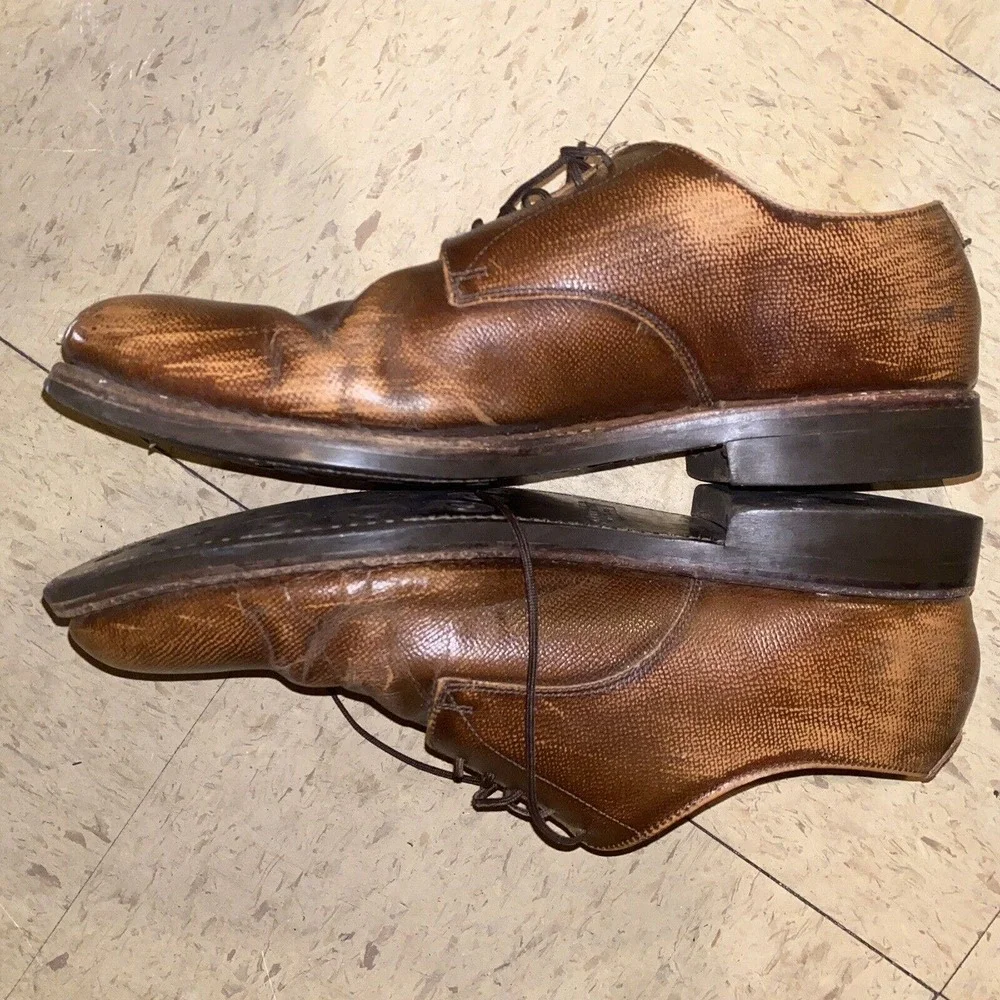 GRENSON Brown Leather Oxford Derby Dress Shoes 111367 Men’s‎ UK 11 US 12